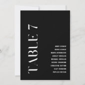 Tabel 7 Modern vet Trouwtafel nummer Kaart (Achterkant)