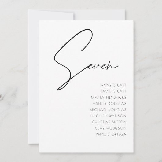 Tabel 7 sjabloon voor moderne weddenschappen kaart (Voorkant)