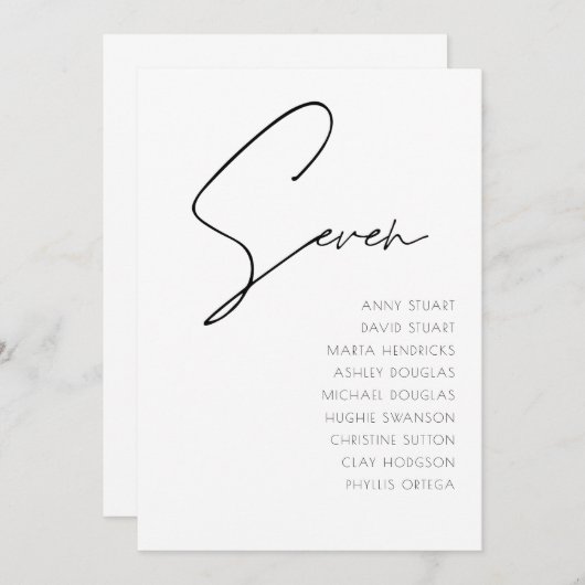 Tabel 7 sjabloon voor moderne weddenschappen kaart (Voorkant / Achterkant)