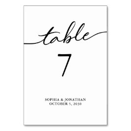 Tabel 7 Zwarte kalligrafie Aangepast huwelijk Kaart