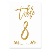 Tabel 8 | Elegant gouden handschrift geborstelde l Kaart (Achterkant)