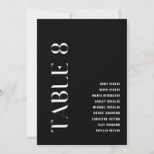 Tabel 8 Modern Bold Wedding Table Nummer Kaart (Achterkant)