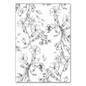 Tabel 8 Mooie Floral Sketched Wreath Wedding Kaart (Achterkant)