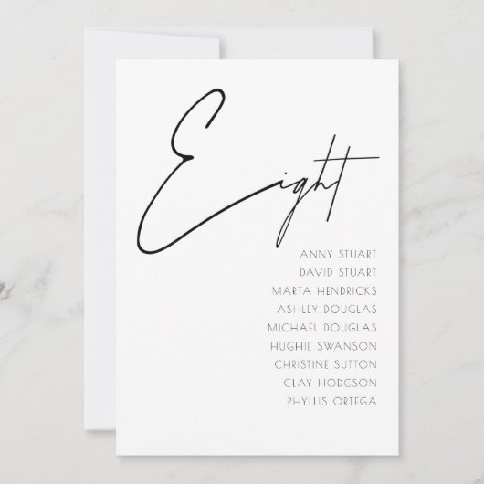 Tabel 8 sjabloon voor moderne weddenschappen kaart (Voorkant)