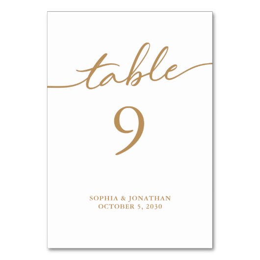 Tabel 9 Goudkalligrafie Aangepast huwelijk Kaart (Voorkant)