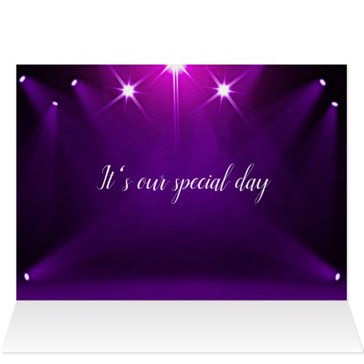 Tabel # 9 Kaart - In het Spotlight Wedding / Parti (Binnen Horizontaal (Boven))