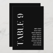 Tabel 9 Modern vet huwelijkstafelnummer Kaart (Voorkant / Achterkant)