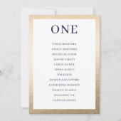 TABEL AANTAL Zitplaatsen Grafiek eenvoudige serif Kaart (Voorkant)