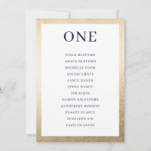 TABEL AANTAL Zitplaatsen Grafiek eenvoudige serif Kaart (Achterkant)