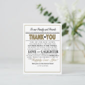 Tabel Bedankt Opmerkingen Briefkaart (Staand voorkant)