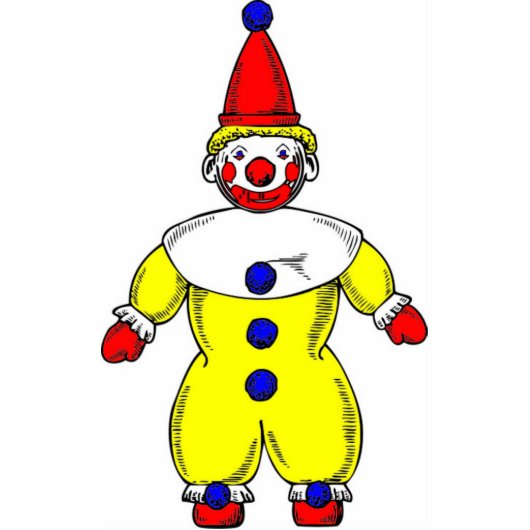 TABEL CENTERPIECE - FUNNY CLOWN - STAND UP DOLLS STAAND FOTOBEELDJE (Voorkant)