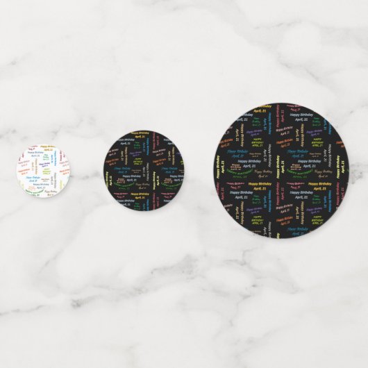 Tabel Confetti april 2011 (Voorkanten)