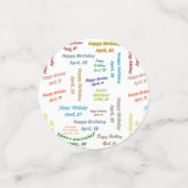 Tabel Confetti april, 30 september (Kleine voorkant)