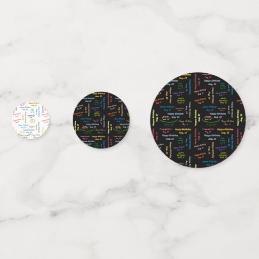 Tabel Confetti augustus, 10 september (Voorkanten)