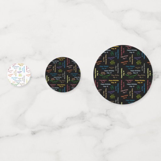 Tabel Confetti augustus, 16 oktober (Voorkanten)