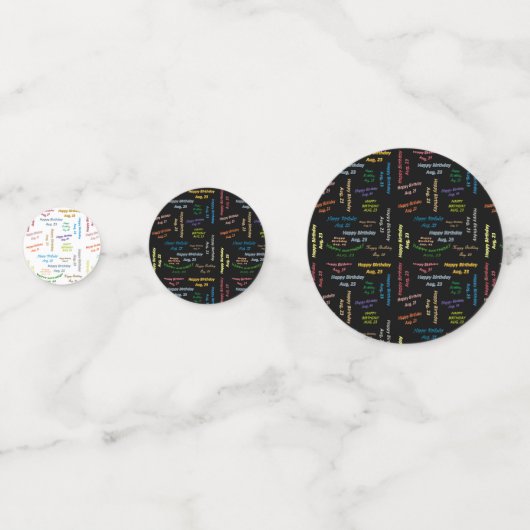 Tabel Confetti augustus, 23 oktober (Voorkanten)