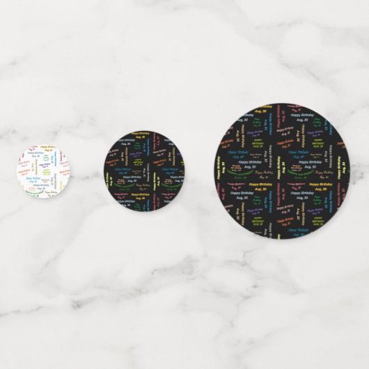 Tabel Confetti augustus, 30 september (Voorkanten)