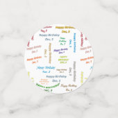 Tabel Confetti december, 3 zondag (Kleine voorkant)