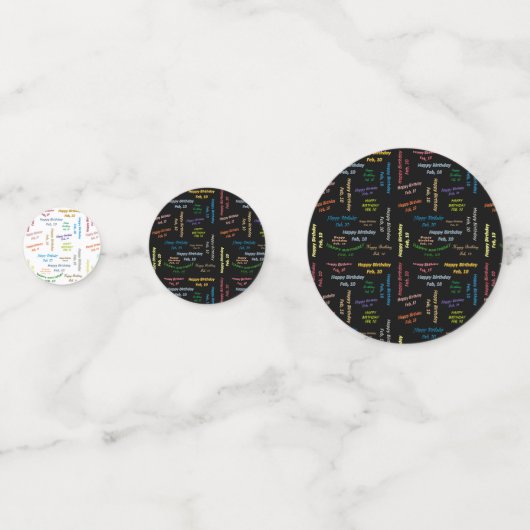 Tabel Confetti februari, 10 oktober (Voorkanten)