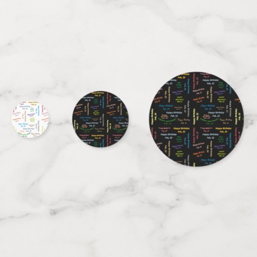 Tabel Confetti februari, 22 oktober (Voorkanten)