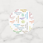 Tabel Confetti februari, 29 oktober (Kleine voorkant)