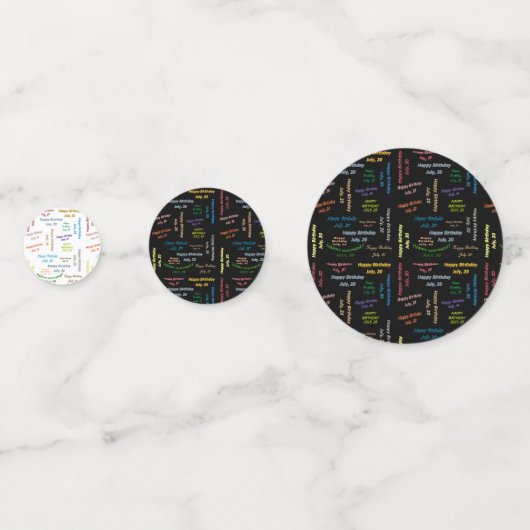 Tabel Confetti juli, 20 september (Voorkanten)