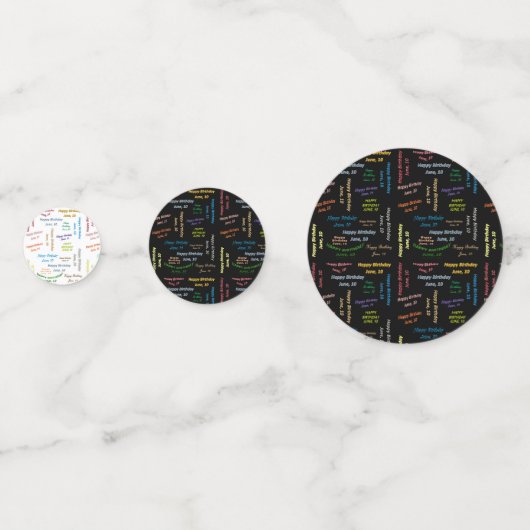 Tabel Confetti juni, 10 september (Voorkanten)