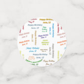 Tabel Confetti juni, 12 oktober (Kleine voorkant)