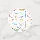 Tabel Confetti juni, 14 oktober (Kleine voorkant)