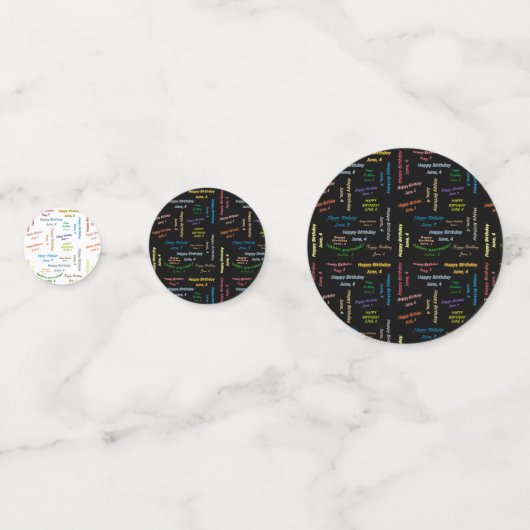 Tabel Confetti juni, 4 zondag (Voorkanten)