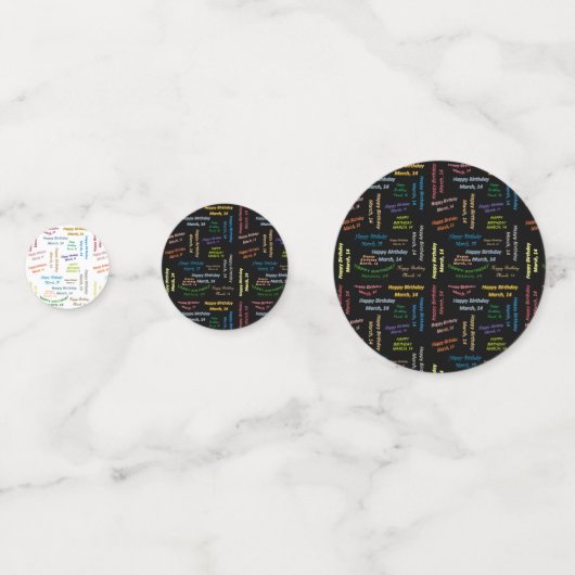 Tabel Confetti maart, 14 februari (Voorkanten)