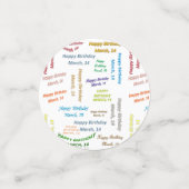 Tabel Confetti maart, 14 februari (Kleine voorkant)