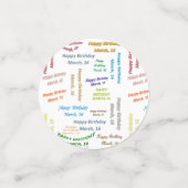 Tabel Confetti maart, 16 oktober (Kleine voorkant)