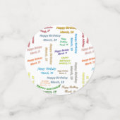 Tabel Confetti maart, 19 oktober (Kleine voorkant)