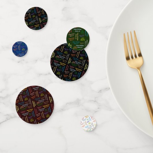 Tabel Confetti maart, 23 oktober (Groep)