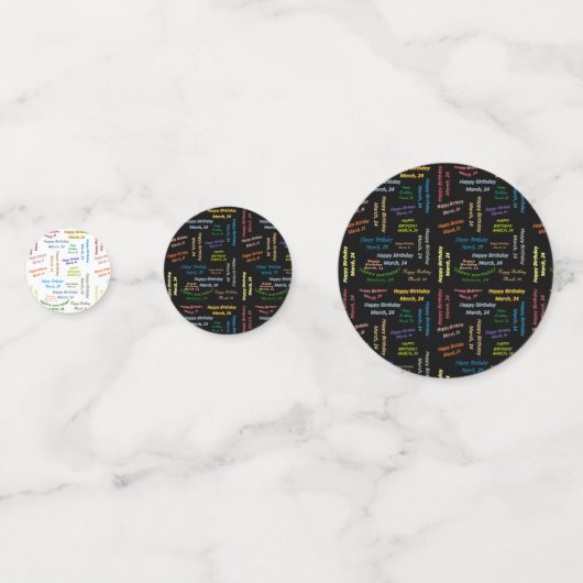 Tabel Confetti maart, 24 oktober (Voorkanten)