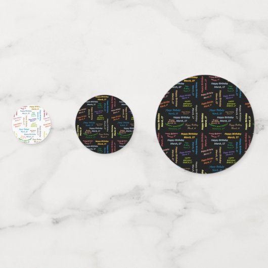 Tabel Confetti maart, 27 februari (Voorkanten)