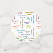 Tabel Confetti maart, 7 verjaardag (Kleine voorkant)