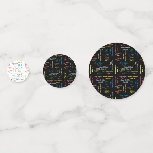 Tabel Confetti mei, 11 zondag (Voorkanten)