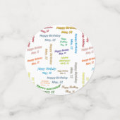 Tabel Confetti mei, 12 oktober (Kleine voorkant)