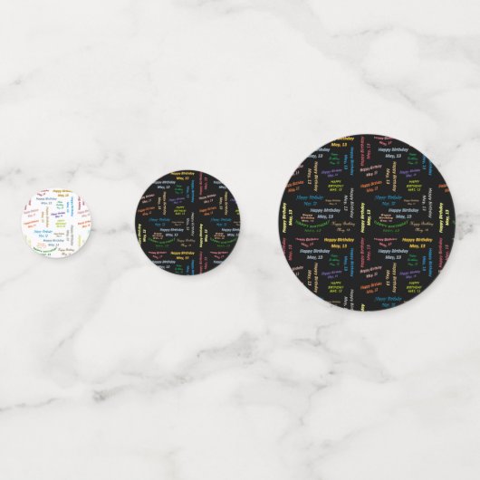 Tabel Confetti mei, 13 oktober (Voorkanten)