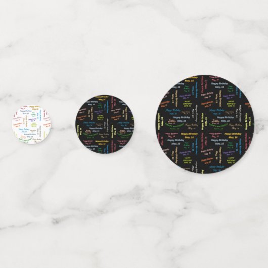 Tabel Confetti mei, 16 oktober (Voorkanten)