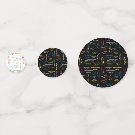 Tabel Confetti mei, 22 oktober (Voorkanten)