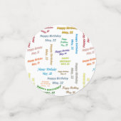 Tabel Confetti mei, 22 oktober (Kleine voorkant)