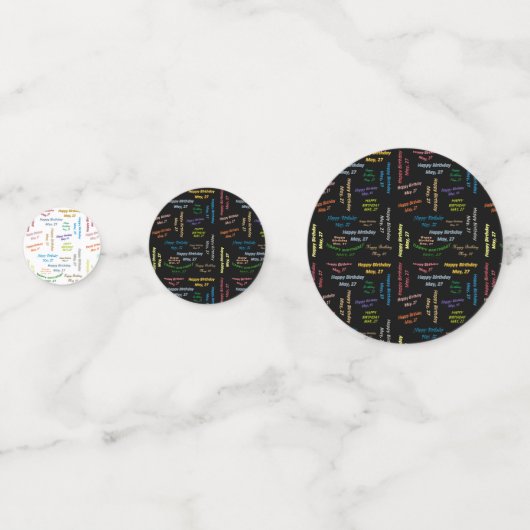 Tabel Confetti mei, 27 oktober (Voorkanten)