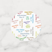 Tabel Confetti mei, 27 oktober (Kleine voorkant)