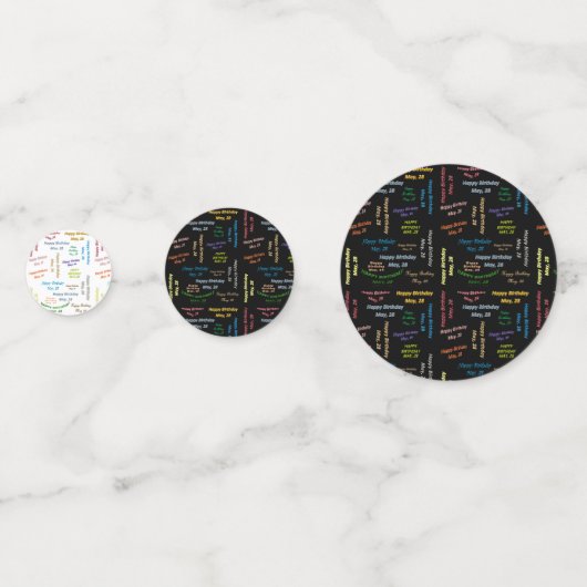 Tabel Confetti mei, 28 oktober (Voorkanten)