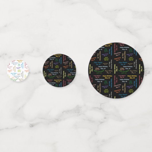 Tabel Confetti mei, 30 september (Voorkanten)