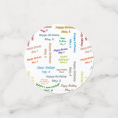 Tabel Confetti mei, 6 zondag (Kleine voorkant)