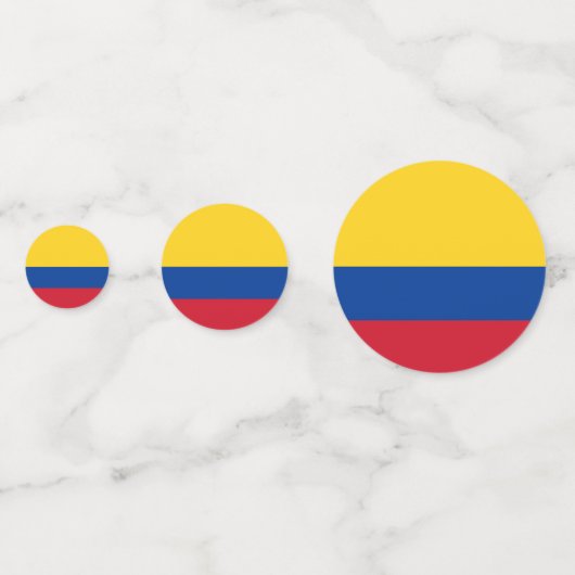 Tabel confetti met de vlag van Colombia (Voorkanten)